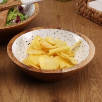 Salatschüssel Versa Speckle Mango-Holz 24 x 7 x 24 cm