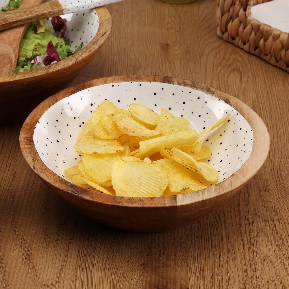 Salatschüssel Versa Speckle Mango-Holz 24 x 7 x 24 cm