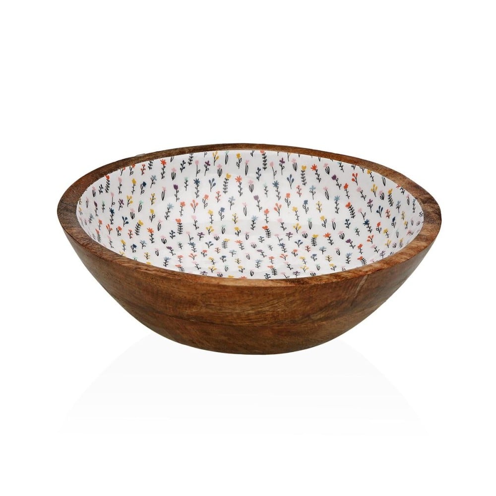 Salatschüssel Versa Blume Mango-Holz 24 x 7 x 24 cm
