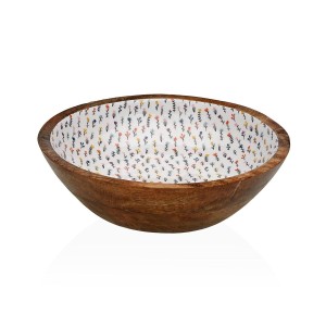 Salatschüssel Versa Blume Mango-Holz 24 x 7 x 24 cm