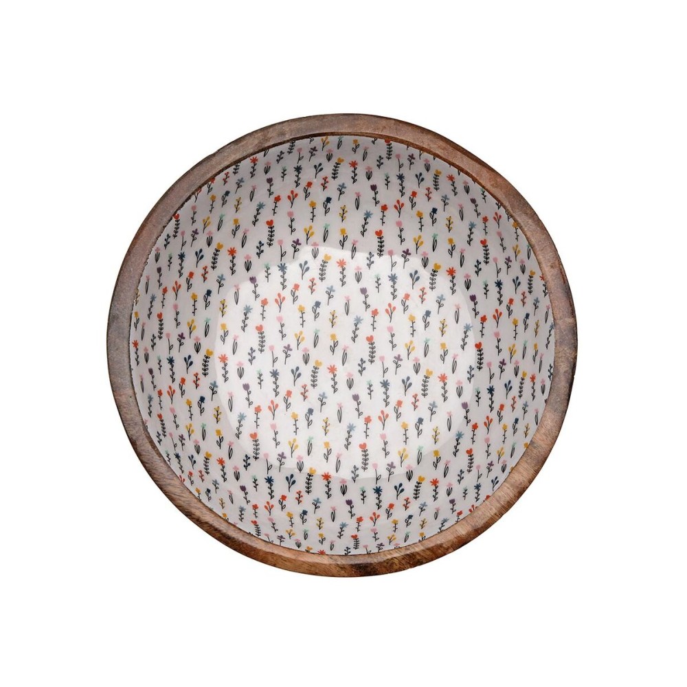 Salatschüssel Versa Blume Mango-Holz 24 x 7 x 24 cm