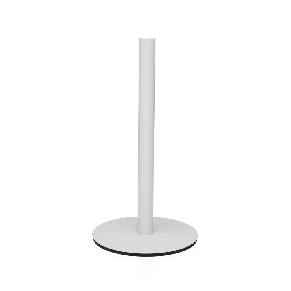 Kitchen Paper holder Versa White Stainless steel Steel Iron Rubber wood 17 x 31 x 17 cm