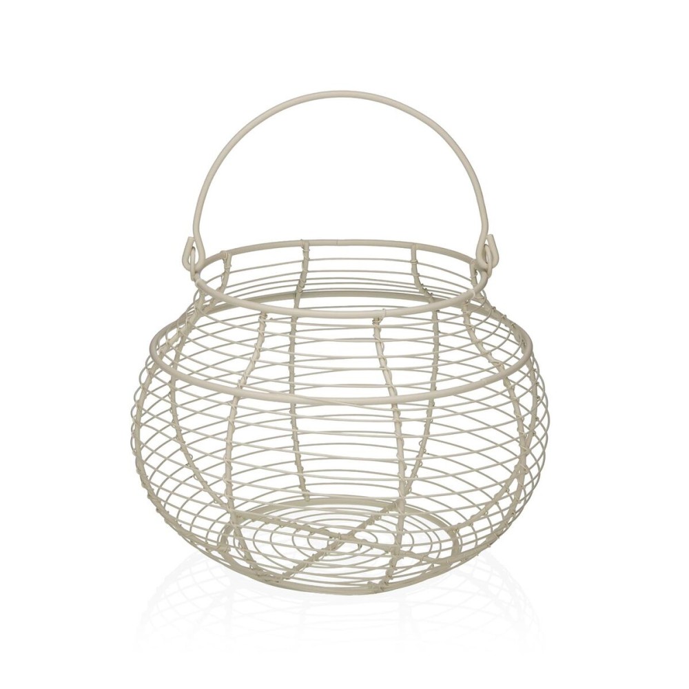Egg cup Versa White Metal Steel 23 X 17,5 X 23 CM
