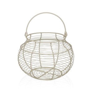 Coquetier Versa Blanc Métal Acier 23 X 17,5 X 23 CM