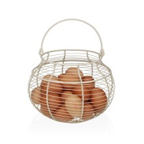 Egg cup Versa White Metal Steel 23 X 17,5 X 23 CM