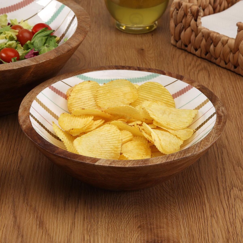 Salatschüssel Versa Flint Mango-Holz 24 x 7 x 24 cm
