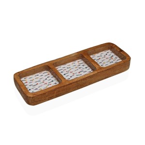 Tablett für Snacks Versa Blume 30 X 3,5 X 10 CM