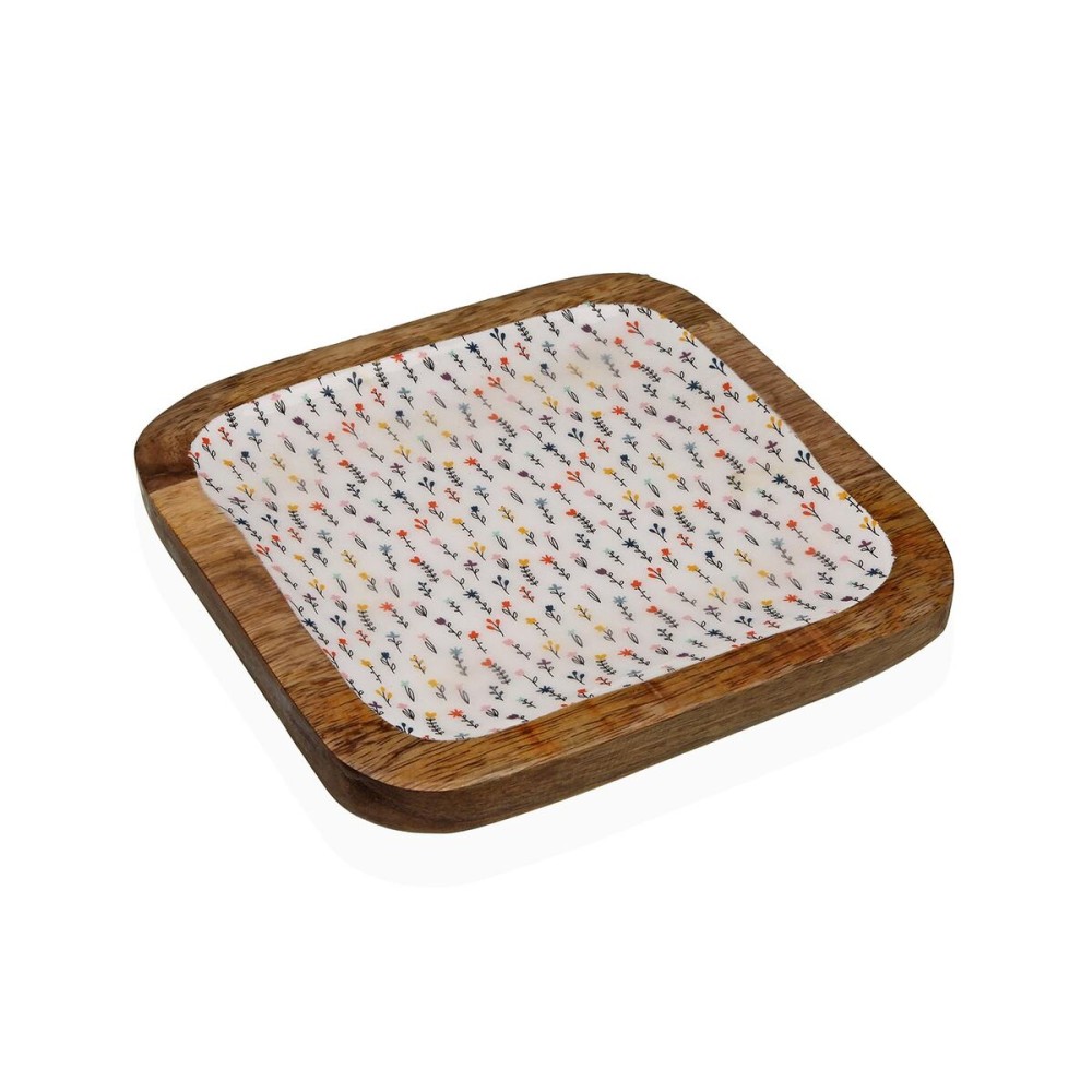 Tablett für Snacks Versa Blume 20 x 1,5 x 20 cm
