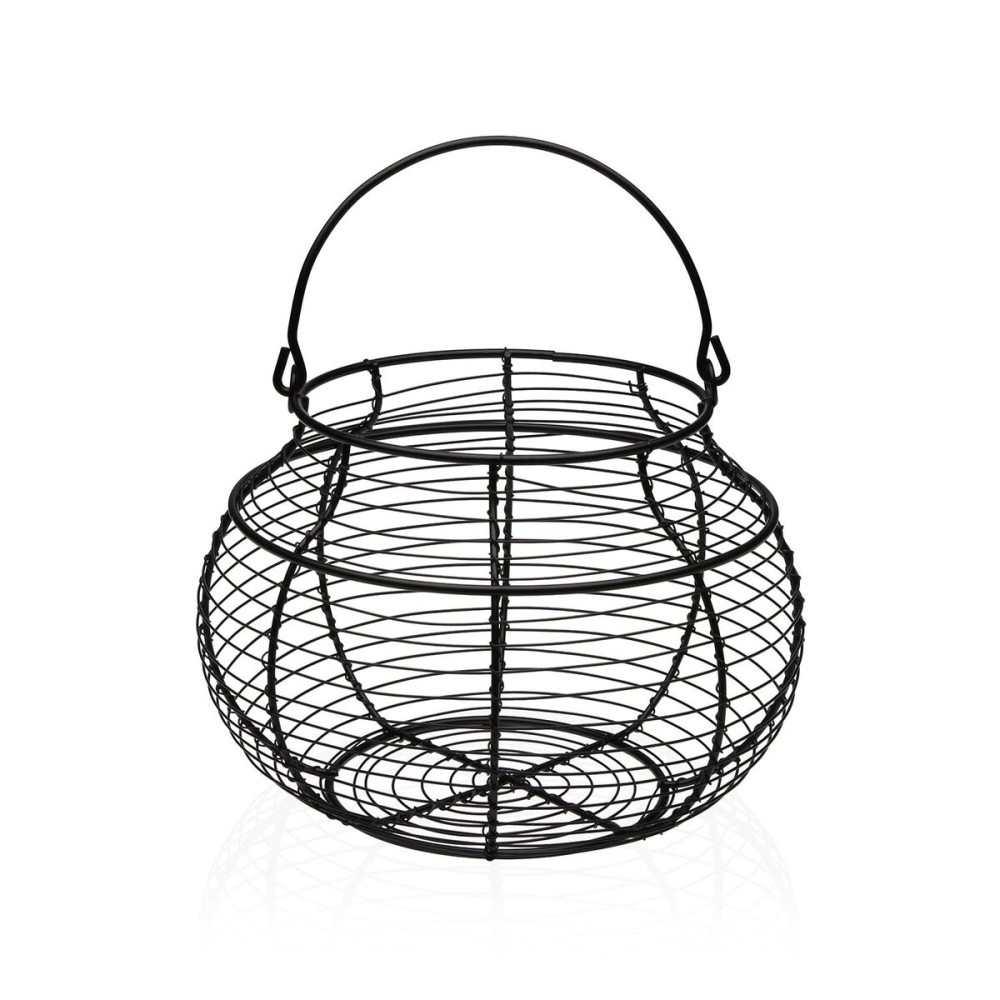 Egg cup Versa Black Metal Steel 23 X 17,5 X 23 CM