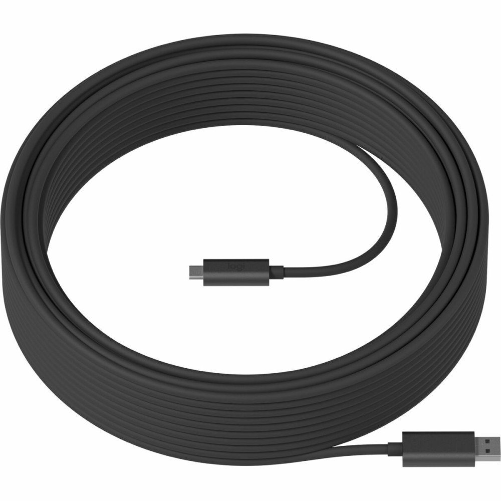 USB A zu USB-C-Kabel Logitech Logitech Strong USB 10m 10 m Schwarz