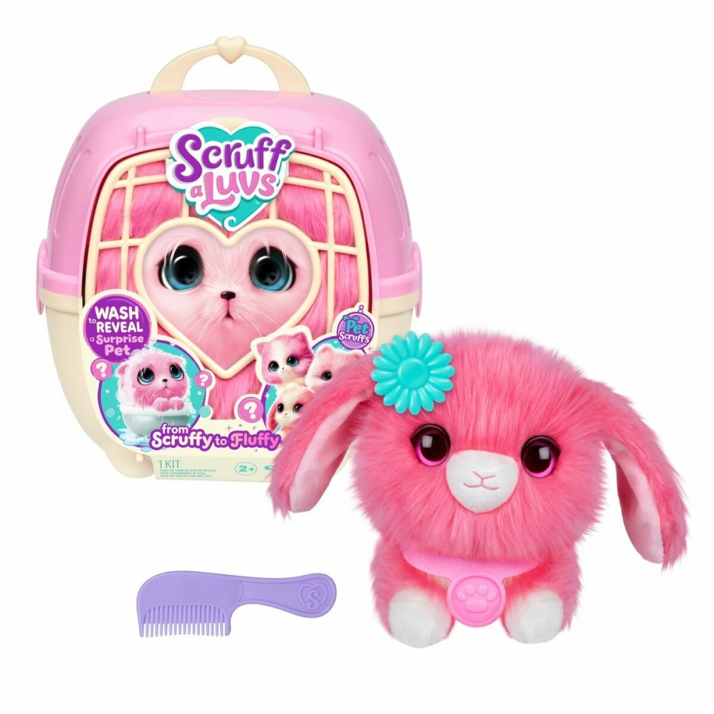 Fluffy toy Moose Pink