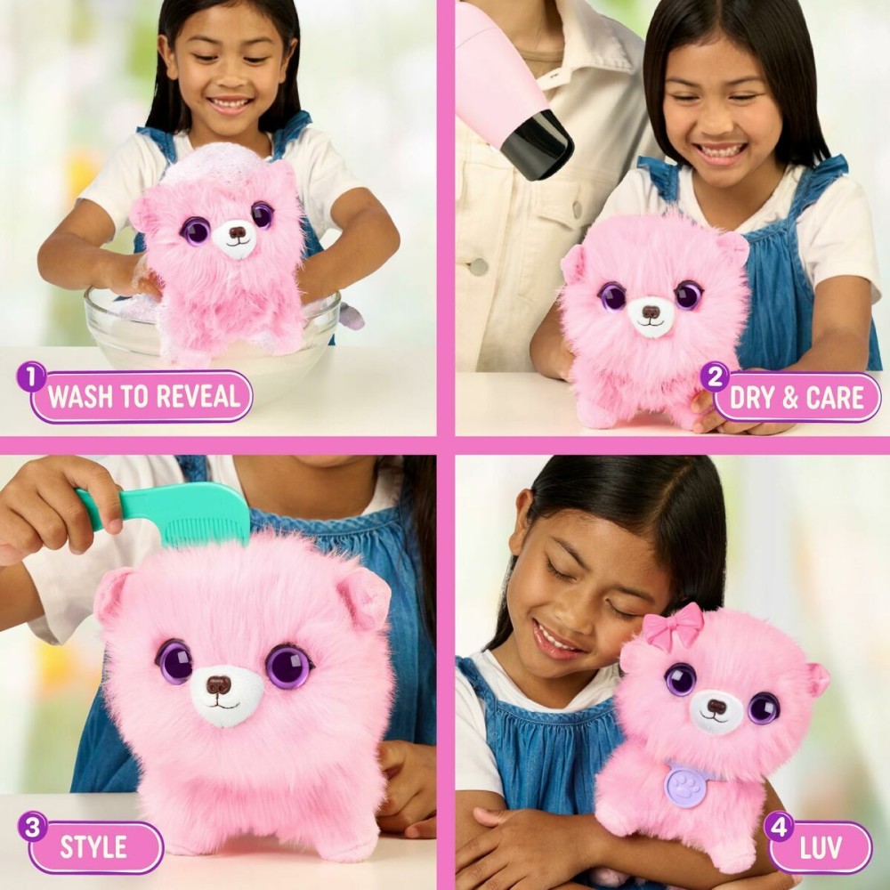 Fluffy toy Moose Pink
