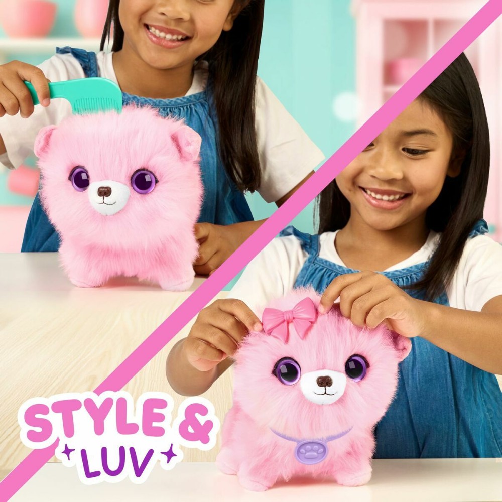 Fluffy toy Moose Pink