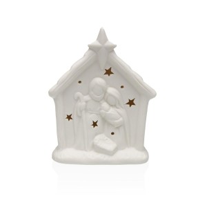 Décorations de Noël Versa Blanc Naissance/Crèche 4,8 X 14,3 X 11 CM Figurine Décorative