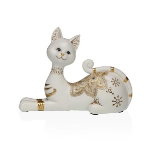 Deko-Figur Versa Weiß Katze 5,5 X 14,5 X 20 CM