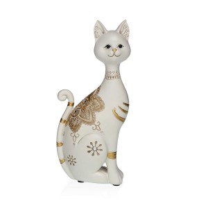Deko-Figur Versa Weiß Katze 5,5 X 24 X 10,5 CM