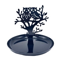 Jewellery Stand Versa Black Metal Iron 15 x 13 x 15 cm Owls