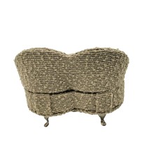 Boîte à bijoux Versa Gris Polyester Métal Miroir Bois MDF 16 X 13,5 X 16 CM Canapé