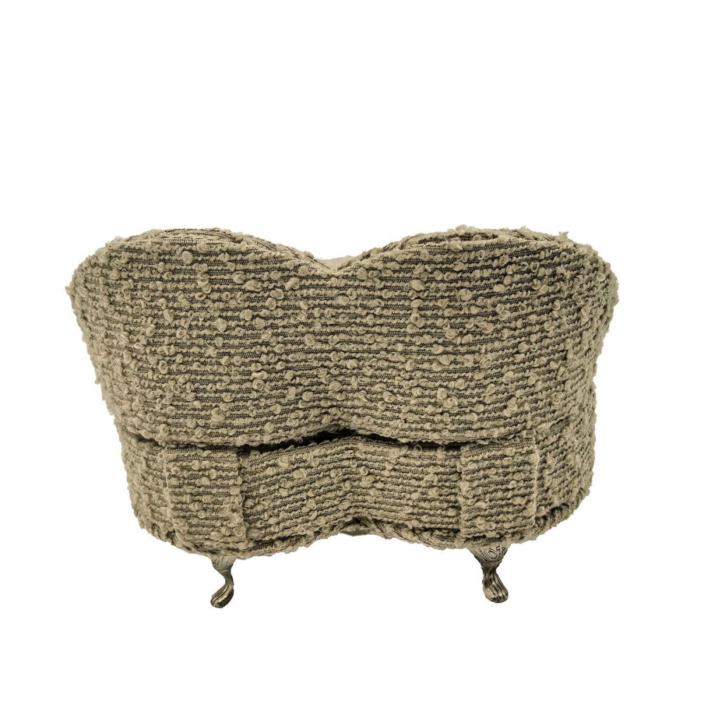 Boîte à bijoux Versa Gris Polyester Métal Miroir Bois MDF 16 X 13,5 X 16 CM Canapé