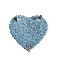 Boîte à bijoux Versa Gris Polyester Métal Miroir Bois MDF 16 X 13,5 X 16 CM Canapé