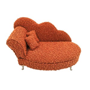 Boîte à bijoux Versa Rouge Polyester Métal Miroir Bois MDF 12,5 X 17 X 26,5 CM Canapé