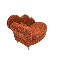 Boîte à bijoux Versa Rouge Polyester Métal Miroir Bois MDF 12,5 X 17 X 26,5 CM Canapé