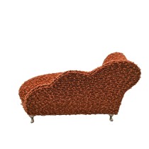 Boîte à bijoux Versa Rouge Polyester Métal Miroir Bois MDF 12,5 X 17 X 26,5 CM Canapé