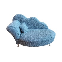 Boîte à bijoux Versa Gris Polyester Métal Miroir Bois MDF 12,5 X 17 X 26,5 CM Canapé