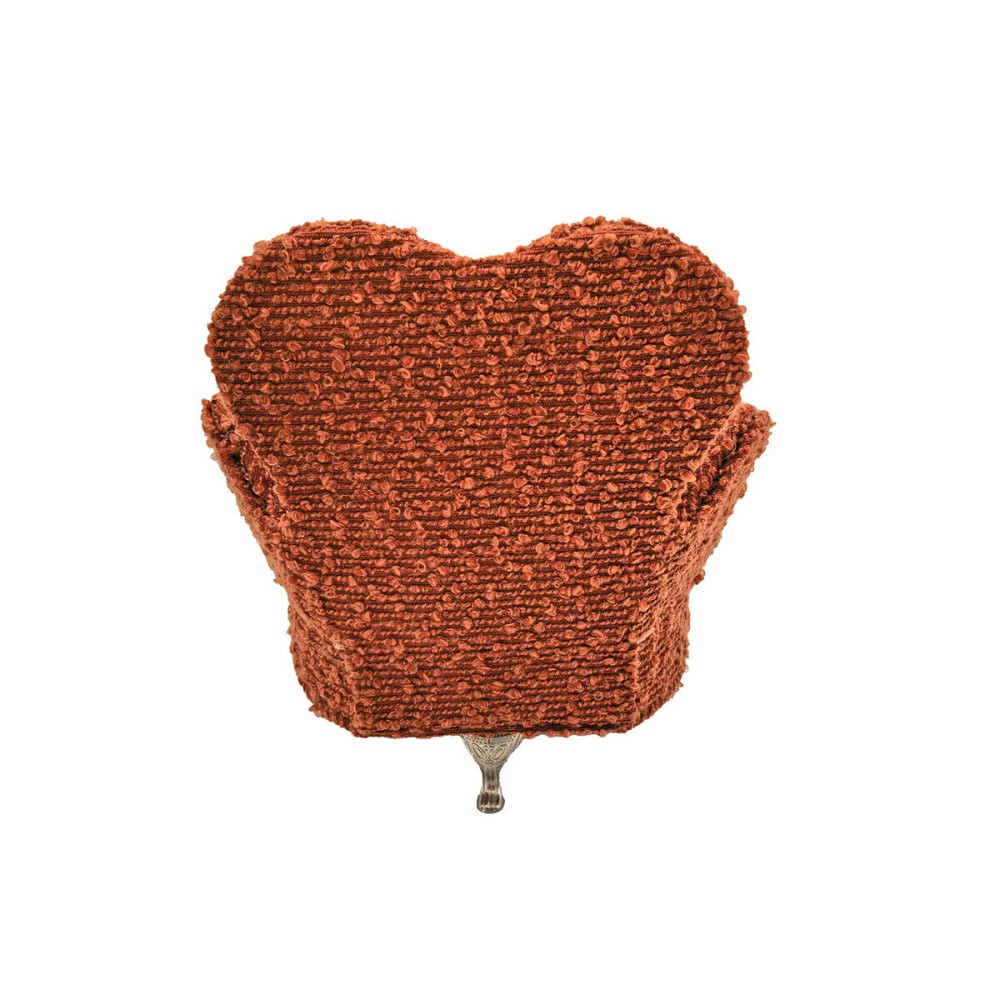 Boîte à bijoux Versa Rouge Polyester Métal Miroir Bois MDF 12 x 19 x 18 cm Fauteuil