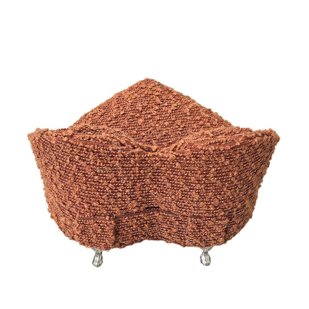 Boîte à bijoux Versa Rouge Polyester Métal Miroir Bois MDF 16 X 13,5 X 16 CM Canapé