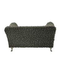 Jewelry box Versa Grey Polyester Metal Mirror MDF Wood 9,5 X 12,5 X 23,5 CM Sofa