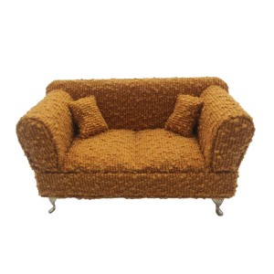 Box-Schmuckkästchen Versa Senf Polyester Metall Spiegel Holz MDF 9,5 X 12,5 X 23,5 CM Sofa