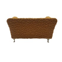 Jewelry box Versa Mustard Polyester Metal Mirror MDF Wood 9,5 X 12,5 X 23,5 CM Sofa