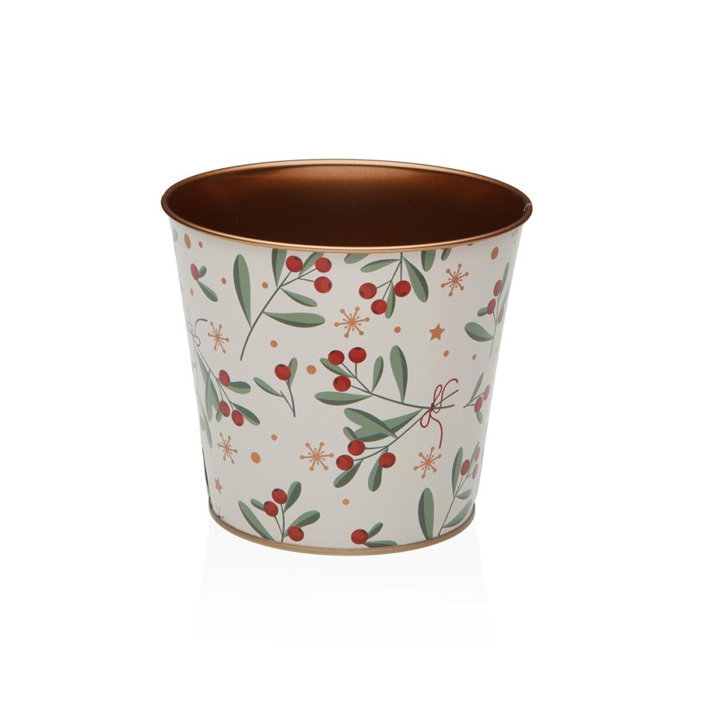 Blumentopf Versa Metall Minimalistisch Beeren 13,3 X 11,3 X 13,3 CM