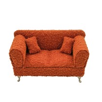 Box-Schmuckkästchen Versa Rot Polyester Metall Spiegel Holz MDF 9,5 X 12,5 X 23,5 CM Sofa