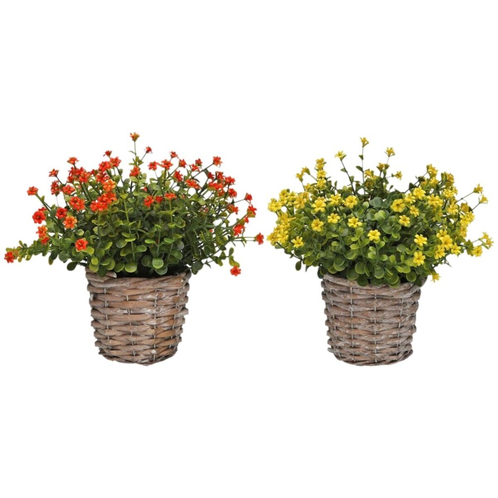 Decorative Plant Versa Iron Textile Plastic 16 x 21 cm