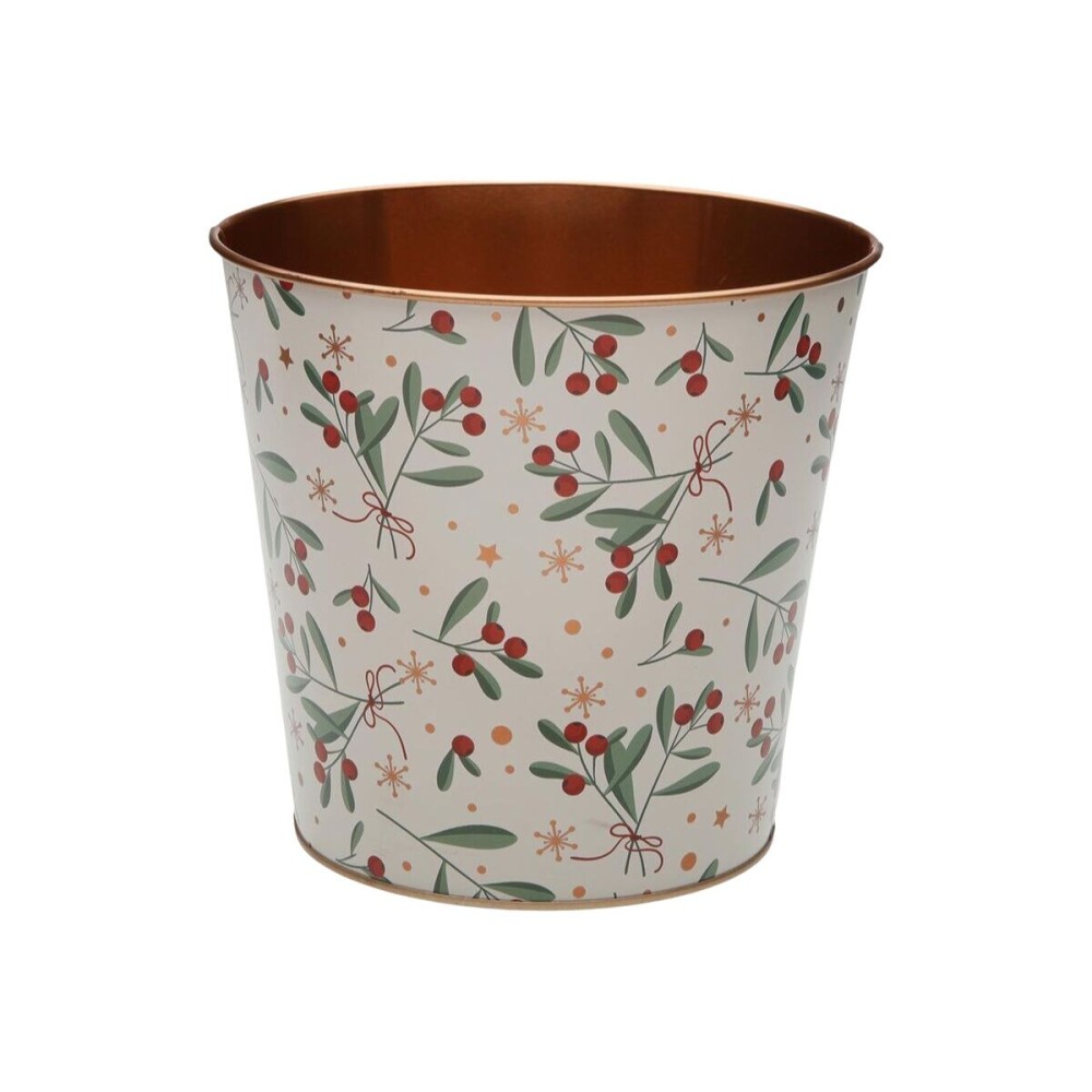 Blumentopf Versa Metall Minimalistisch Beeren 17,5 x 16,5 x 17,5 cm