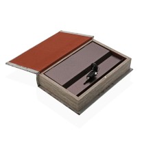 Dekorative Box Versa Leinwand Holz MDF Baum Buch
