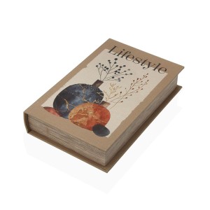 Dekorative Box Versa Leinwand Holz MDF Buch Vase
