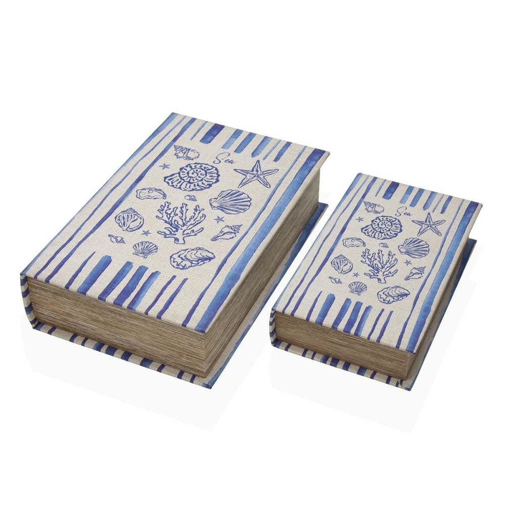 Boîte Décorative Versa Toile Bois MDF Livre