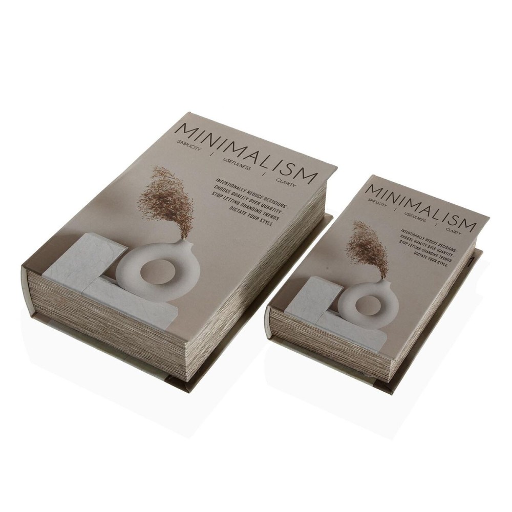 Dekorative Box Versa Minimalism Leinwand Holz MDF Buch
