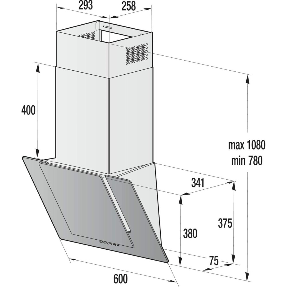 Conventional Hood Hisense CH6IN6BXBG 60 Steel 60 cm