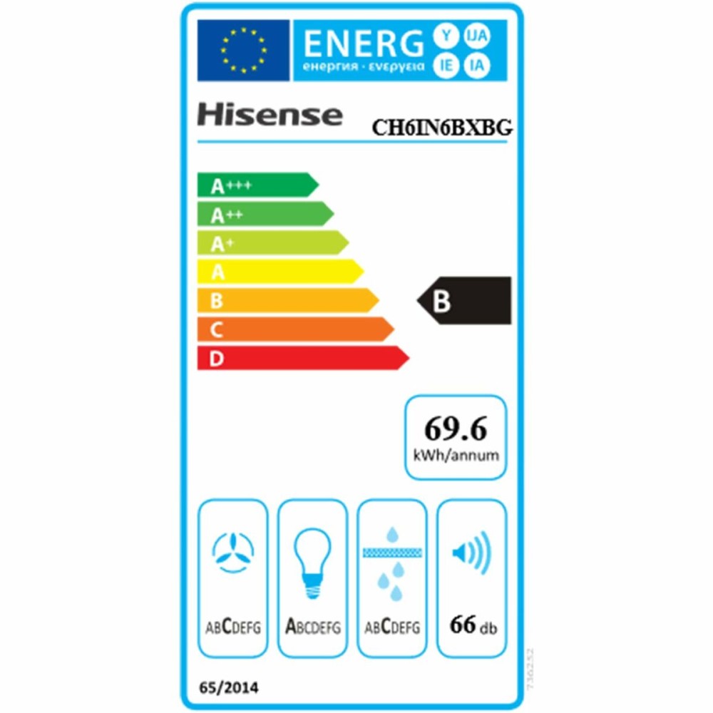 Conventional Hood Hisense CH6IN6BXBG 60 Steel 60 cm
