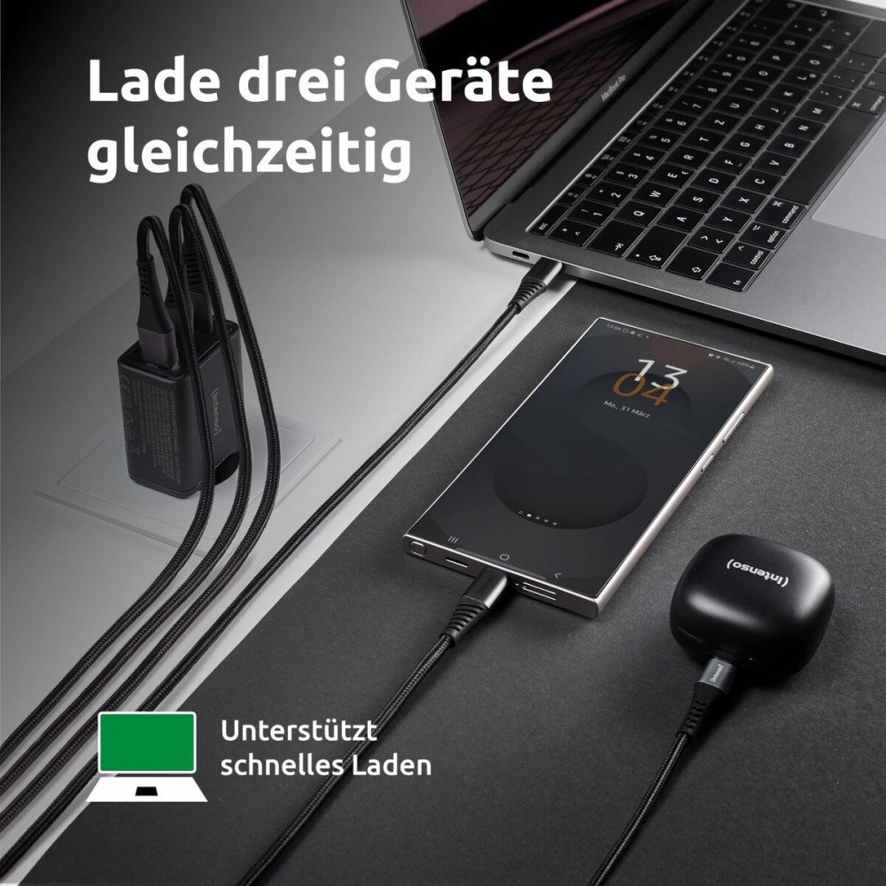 Wandladegerät INTENSO W65ACC Schwarz 65 W