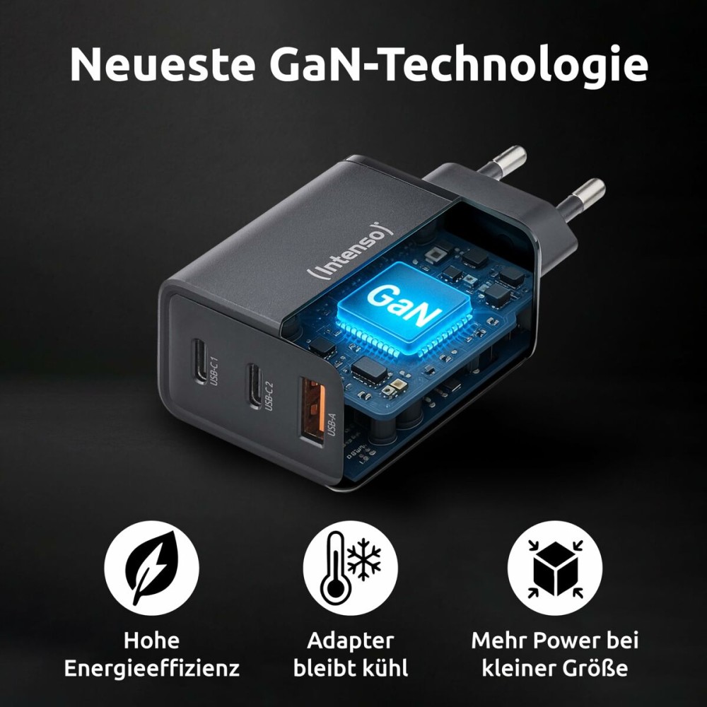 Wandladegerät INTENSO W65ACC Schwarz 65 W