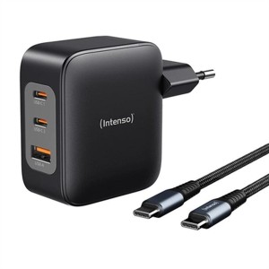 Wandladegerät INTENSO GaN W100ACC Schwarz 100 W