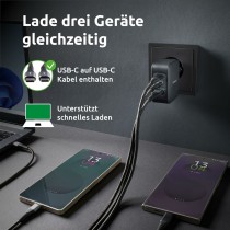 Wandladegerät INTENSO GaN W100ACC Schwarz 100 W
