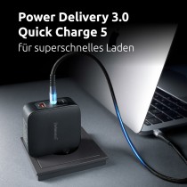 Wandladegerät INTENSO GaN W100ACC Schwarz 100 W