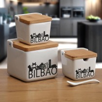 Salière et Poivrière Versa Bilbao Céramique 8,8 x 8,5 x 8,8 cm
