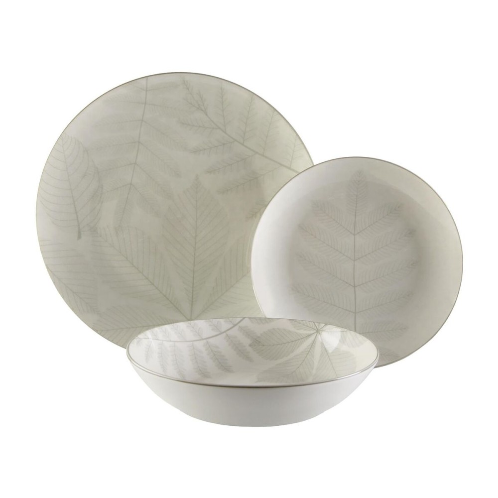 Tableware Versa Aylen Grey Porcelain 18 Pieces